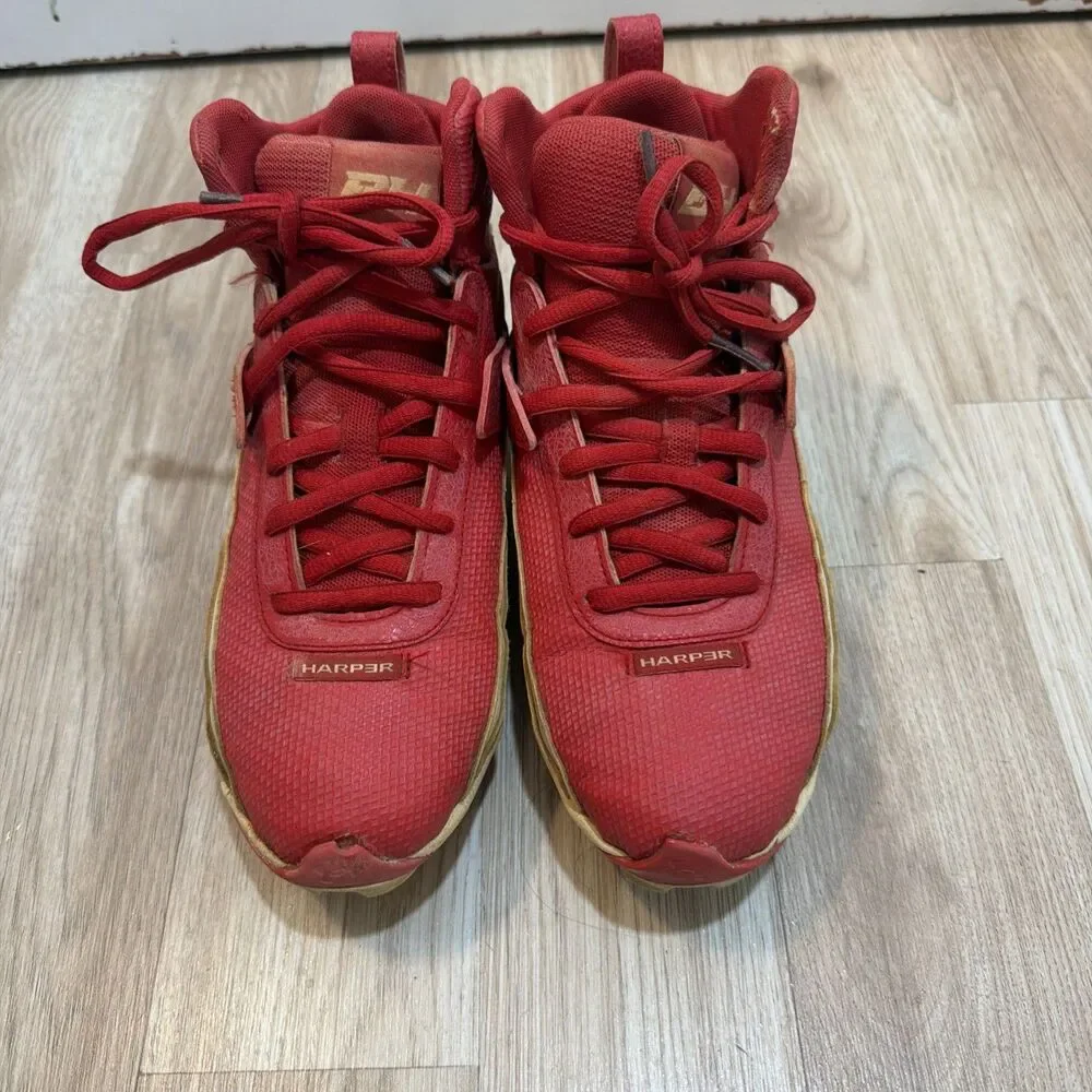 Sale Under Armour Harper 10 Mid RM Youth Boys Baseball Cleats Shoes #6000725 6Y